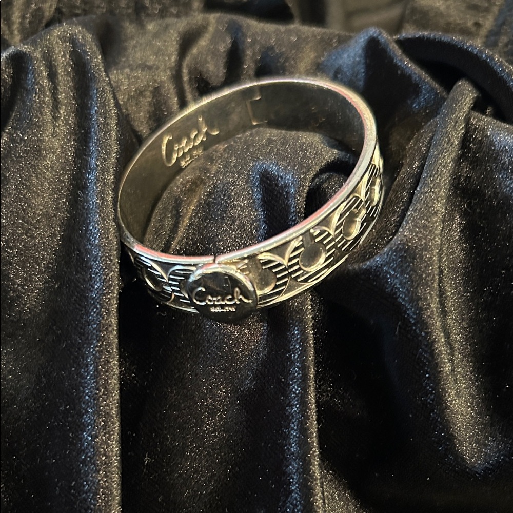 Coach Metallic Silver Bracelet